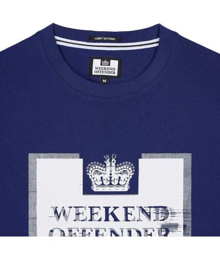T-shirt Style Graphique Bonpensiero Homme Bleu Weekend Offender