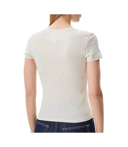 T-shirt beige femme tommy hilfiger tjw - l
