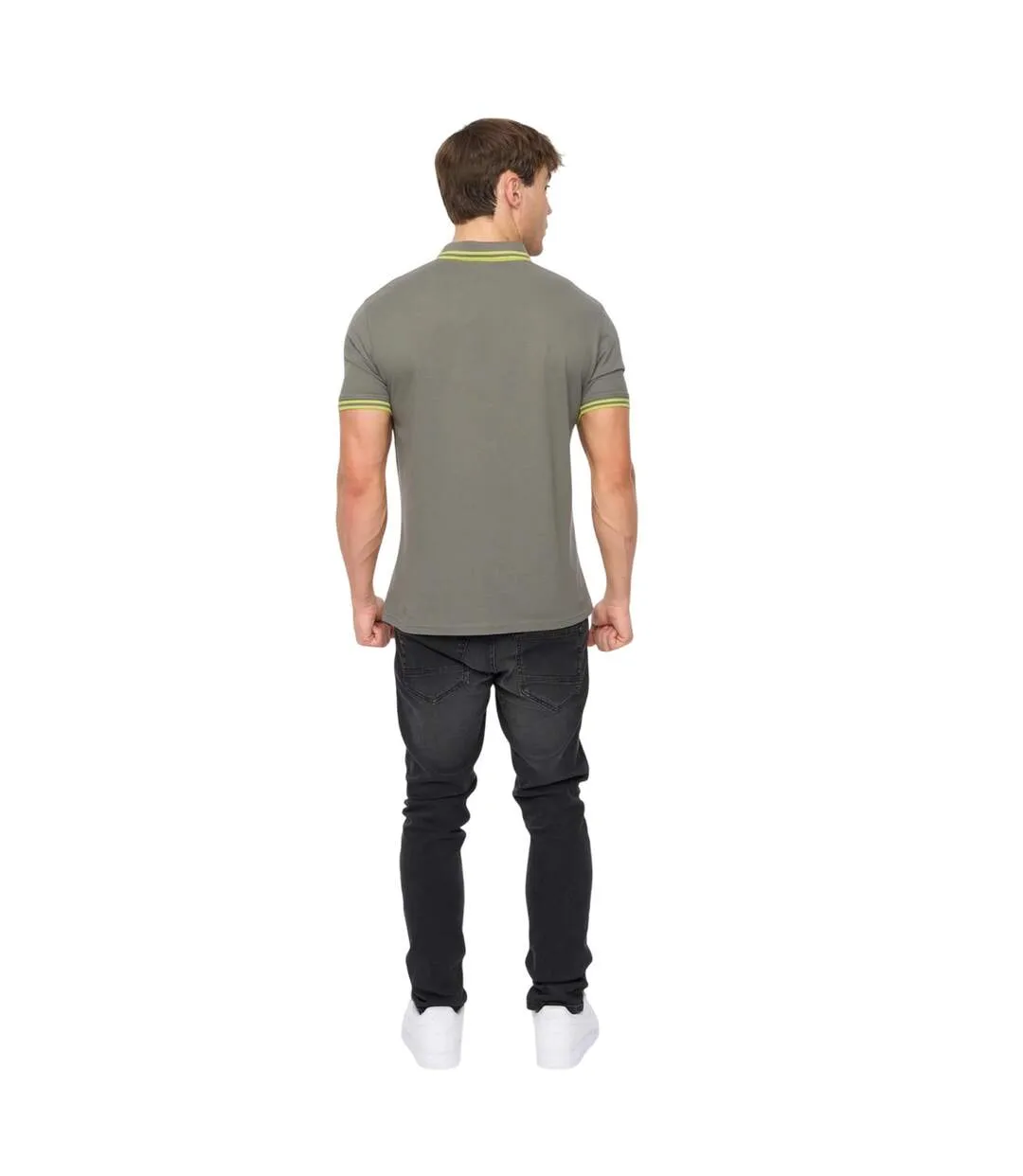 Polo Mackerby Homme Olive Crosshatch-3