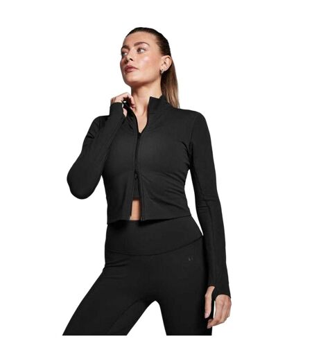 Womens/ladies Tempo Plain Running Jacket Black MyProtein