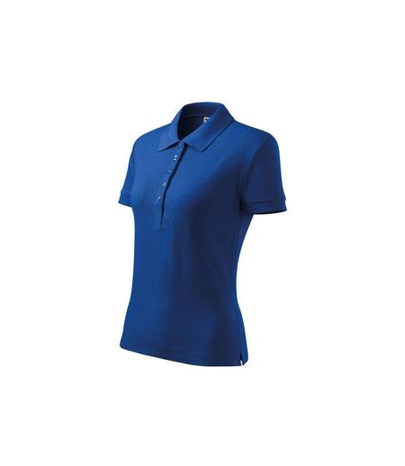 Womens/ladies Cotton Polo Shirt Blue Malfini