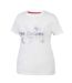 Womens/ladies Classic T-shirt Cream Lee Cooper-3