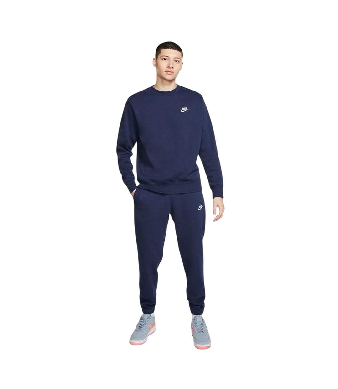 Sweat Motif/style Logo Club Homme Bleu Nuit Nike-4