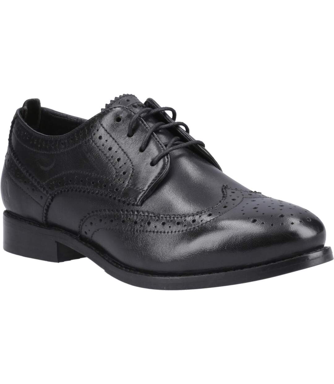 Womens/ladies Natalia Leather Brogues Black Black Hush Puppies-1