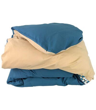 Housse de couette en percale de coton LINOA bleu cobalt