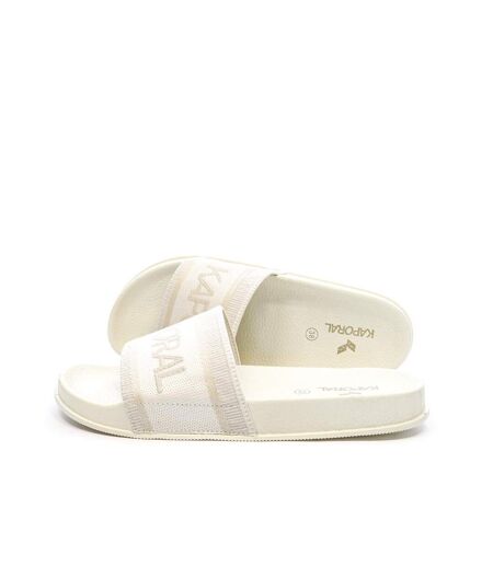 Claquettes beige femme kaporal tapioca