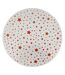 Plateau pour Bougie Miroir Étoile 30cm Blanc & Rouge-1