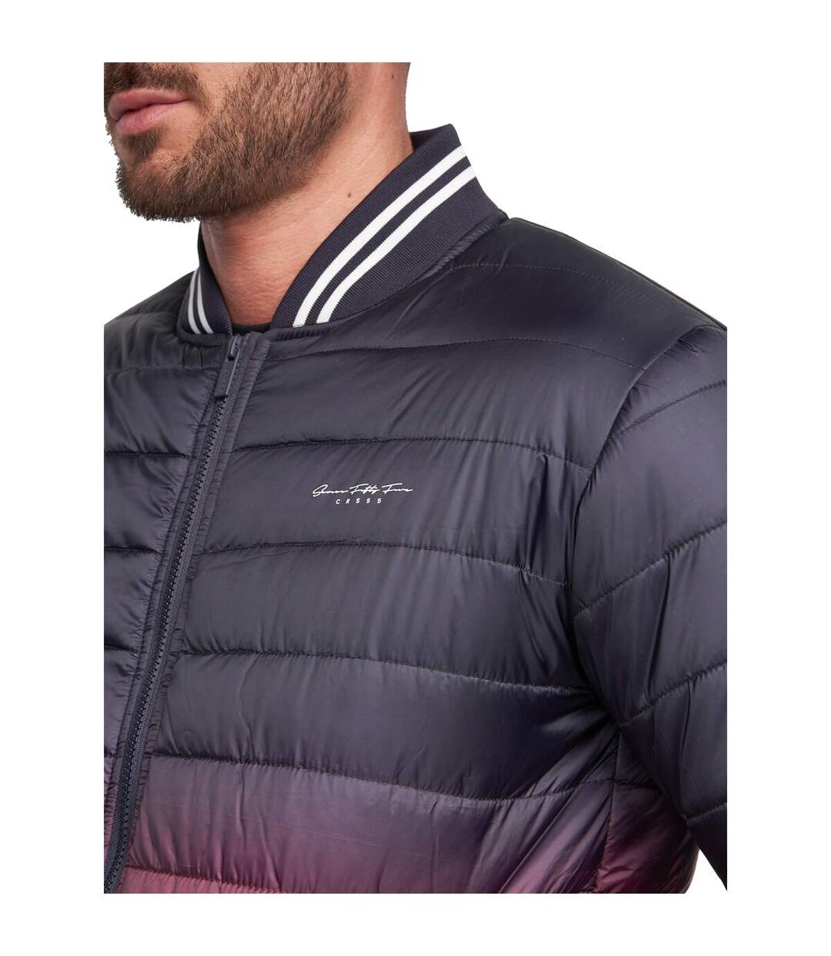 Crosshatch Mens Basefade Padded Jacket (Navy)