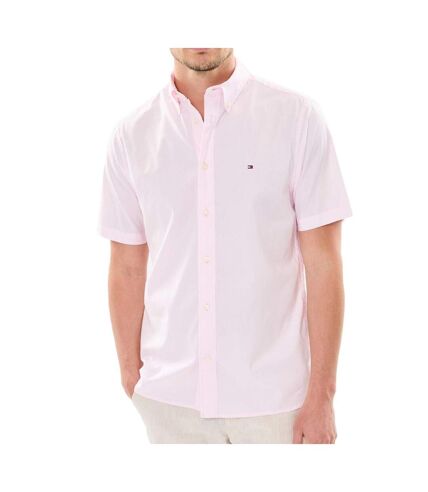 Chemise Manches Courtes Rose Homme Tommy Hilfiger Flex Poplin - M