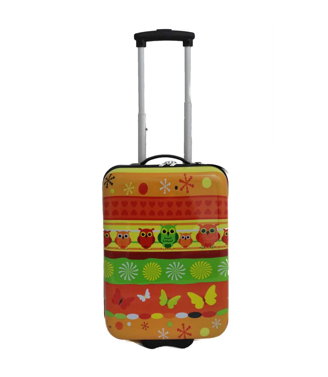 Valise enfant SNOWBALL Chouette Papillons - orange