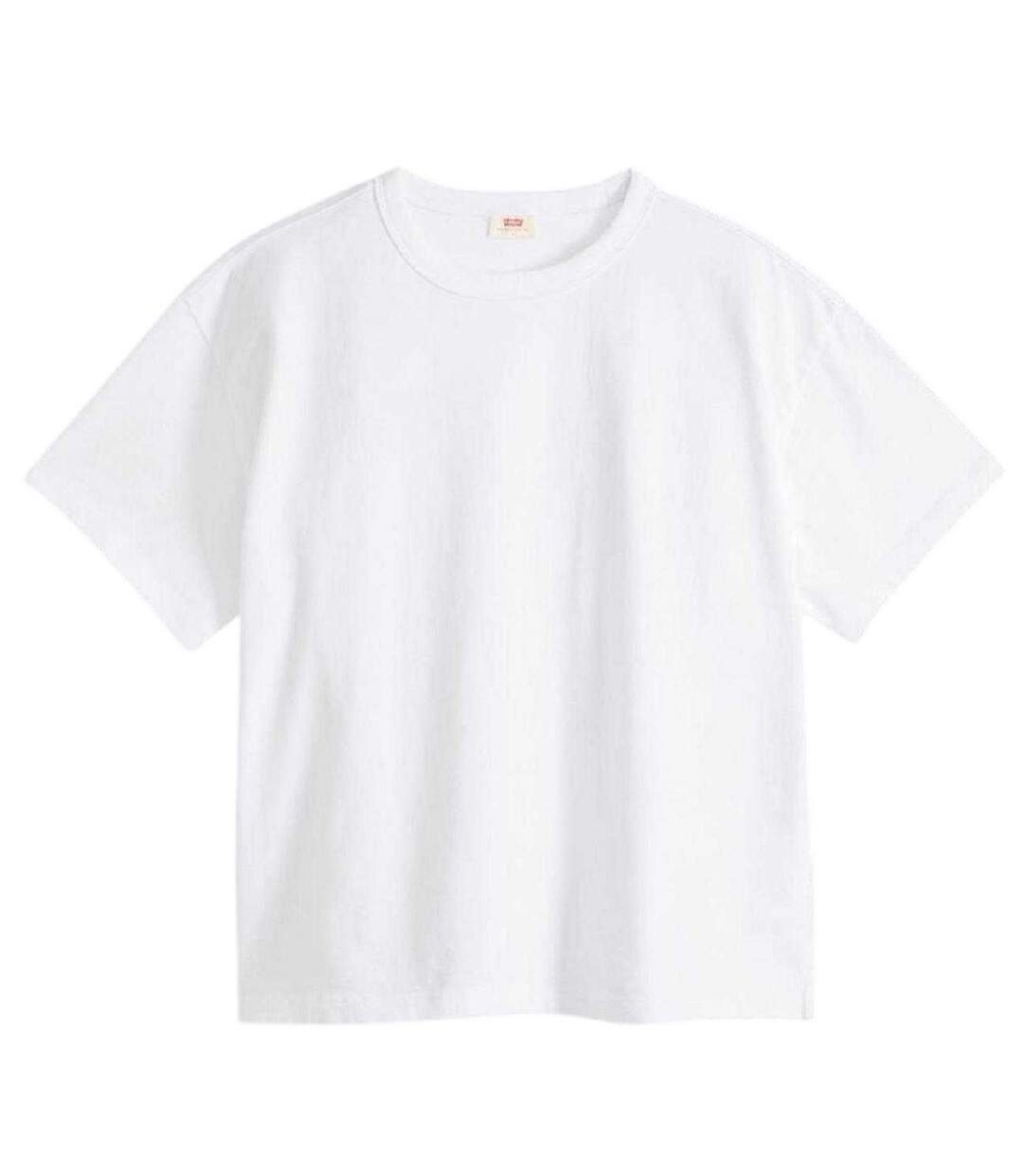 Womens/ladies Vintage Cotton T-shirt Bright White Levis-2