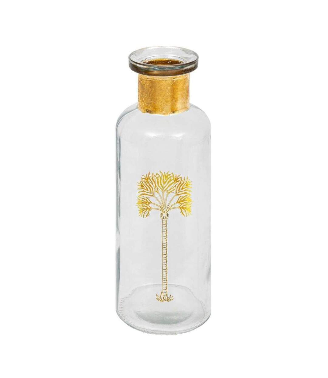 Vase Bouteille Déco Tropical Boudoir 22cm Transparent-1