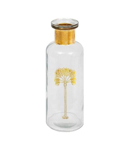 Vase Bouteille Déco Tropical Boudoir 22cm Transparent