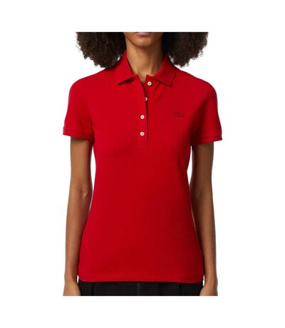 Polo rouge femme lacoste pf5462 - 34