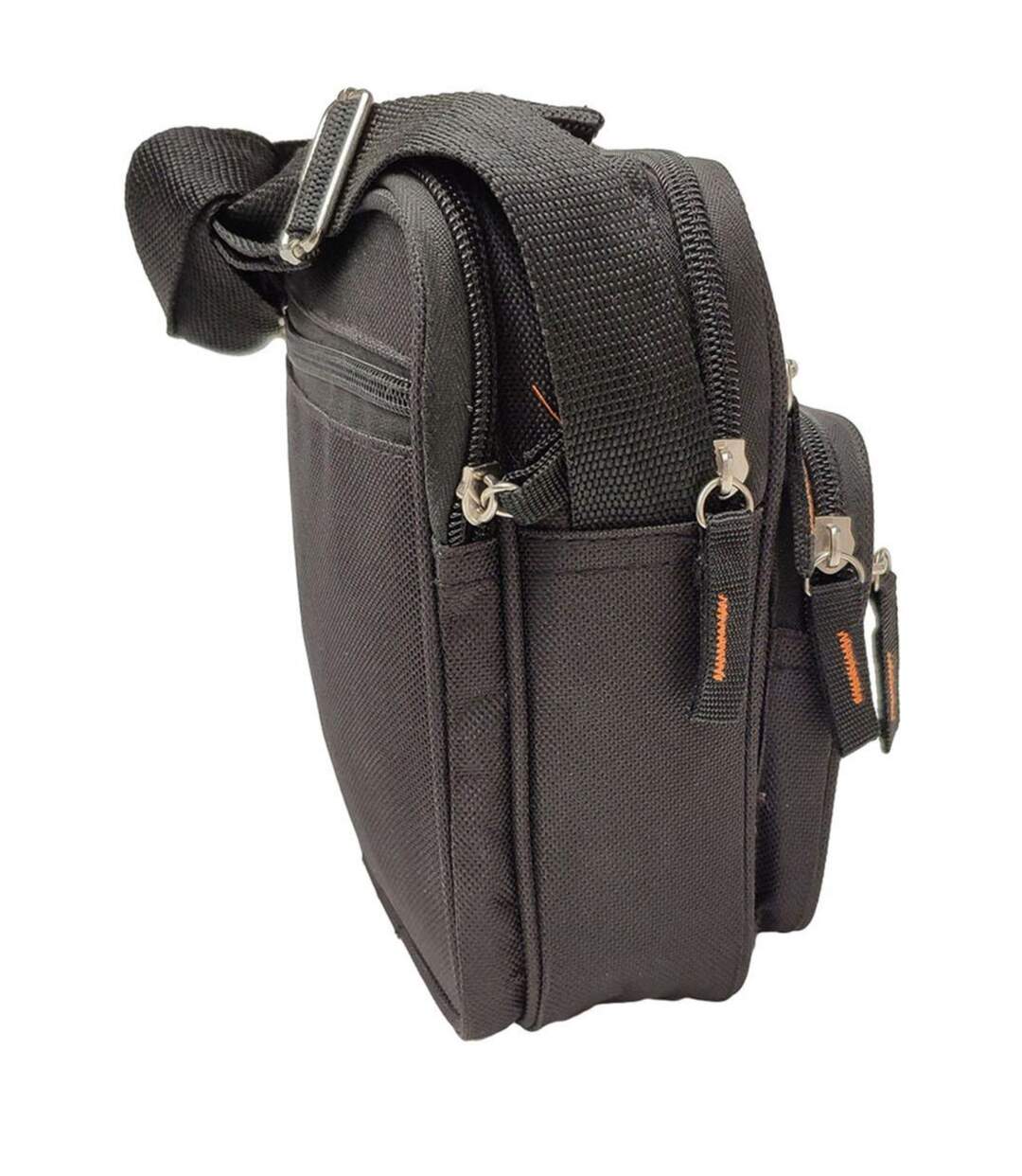 Sacoche homme bandoulière noire multi-poches - Style et les fonctionnalités-2