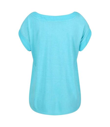Womens/ladies Striped Boat Neck Short-sleeved T-shirt Seascape Regatta