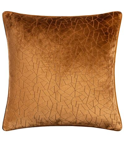 Malans piped velvet cut cushion cover 45cm x 45cm bronze Hoem