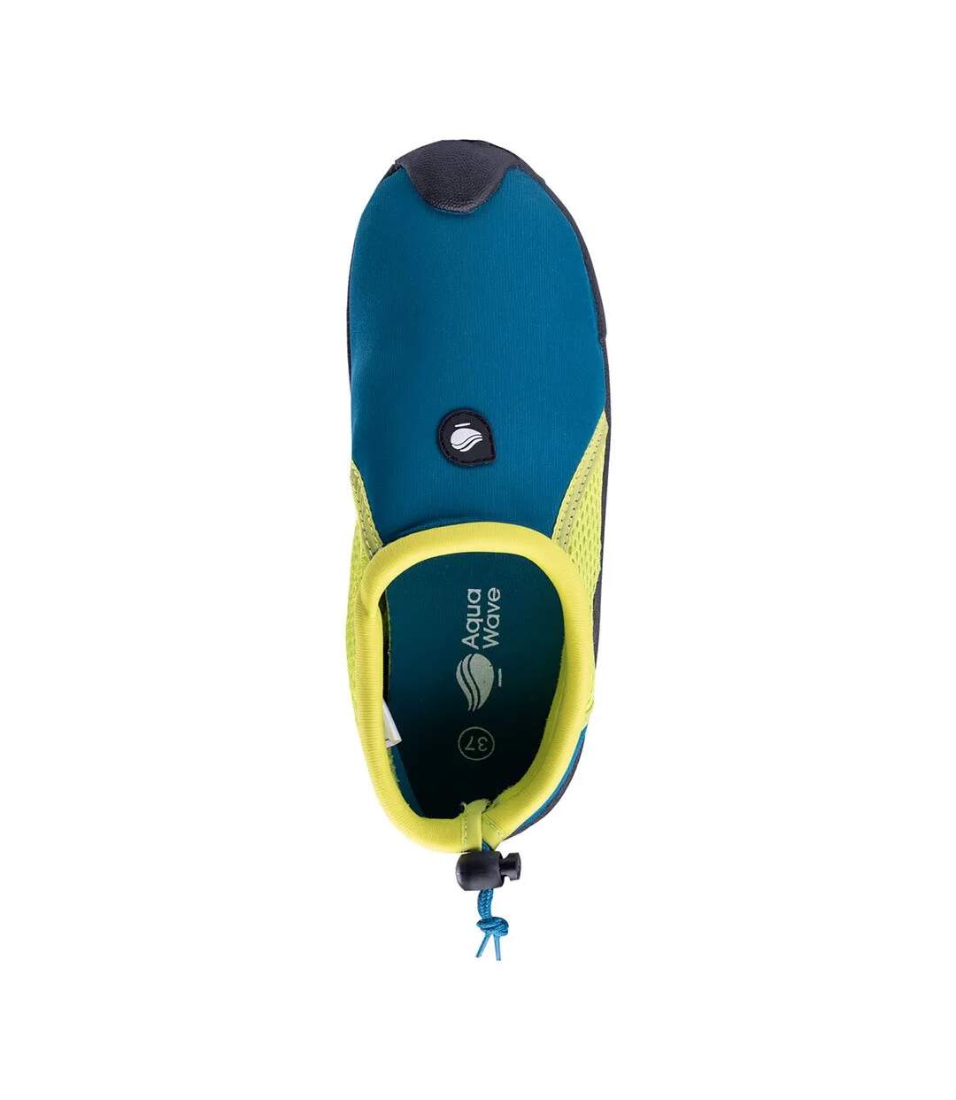 Chaussures Aquatiques Mareo Femme Bleu Canard Vert Fluo Aquawave-4