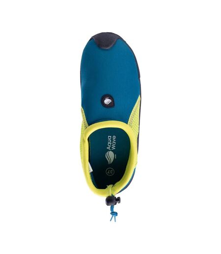 Chaussures Aquatiques Mareo Femme Bleu Canard Vert Fluo Aquawave