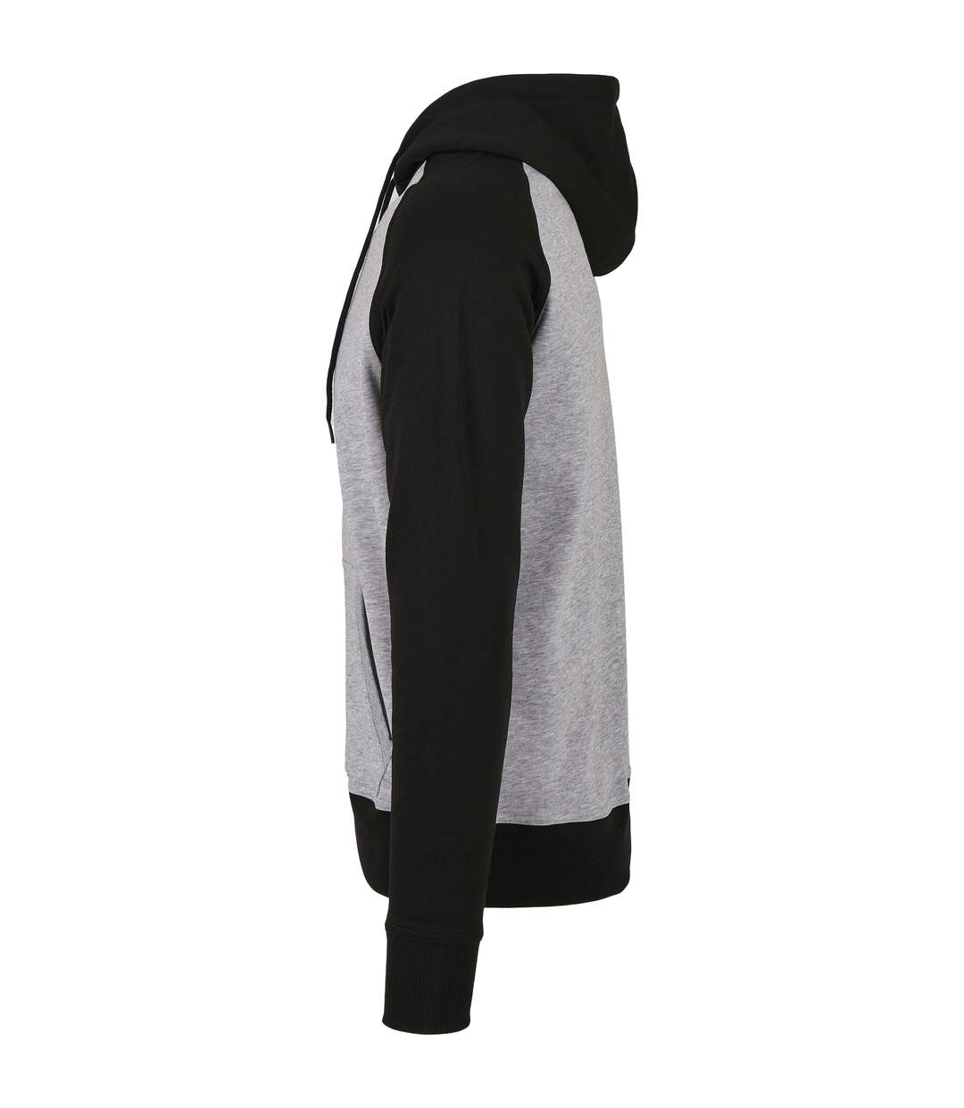 Sweat À Capuche Homme Gris Chiné Noir Build Your Brand-3