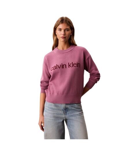 Sweat Manches Longues Femme Bordeaux Calvin Klein