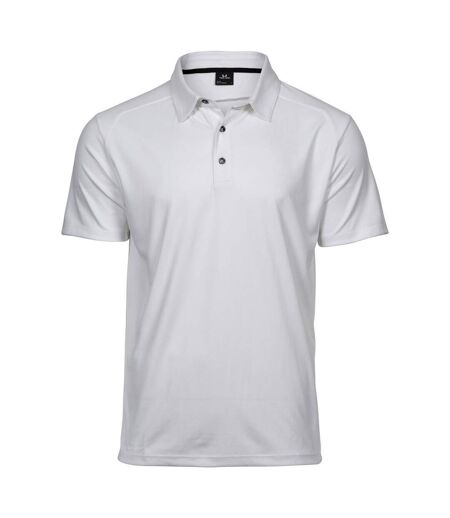 Polo luxury homme blanc Tee Jays