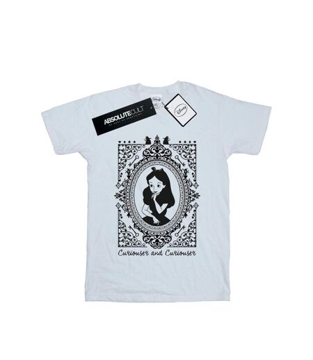 Disney Womens/Ladies Alice In Wonderland Frame Cotton Boyfriend T-Shirt (Blanc) - UTBI8501