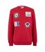 Mens Sailing Patch Regular Long-sleeved Sweatshirt Red Diadora-1
