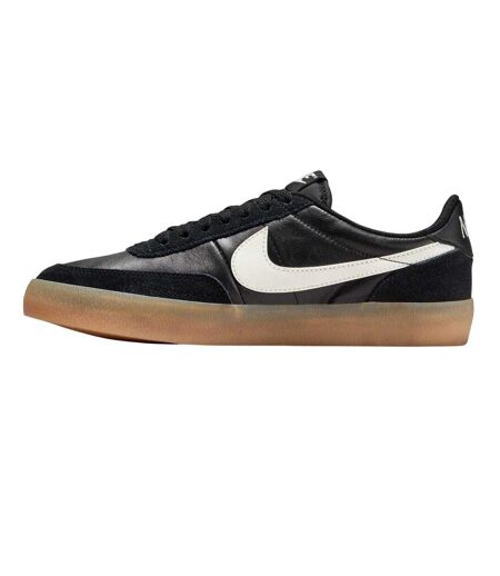 Womens/ladies Leather Flat Trainers Black Gum Nike