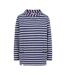 Womens/ladies Striped Roll Neck Sweatshirt Twilight Lazy Jacks-1