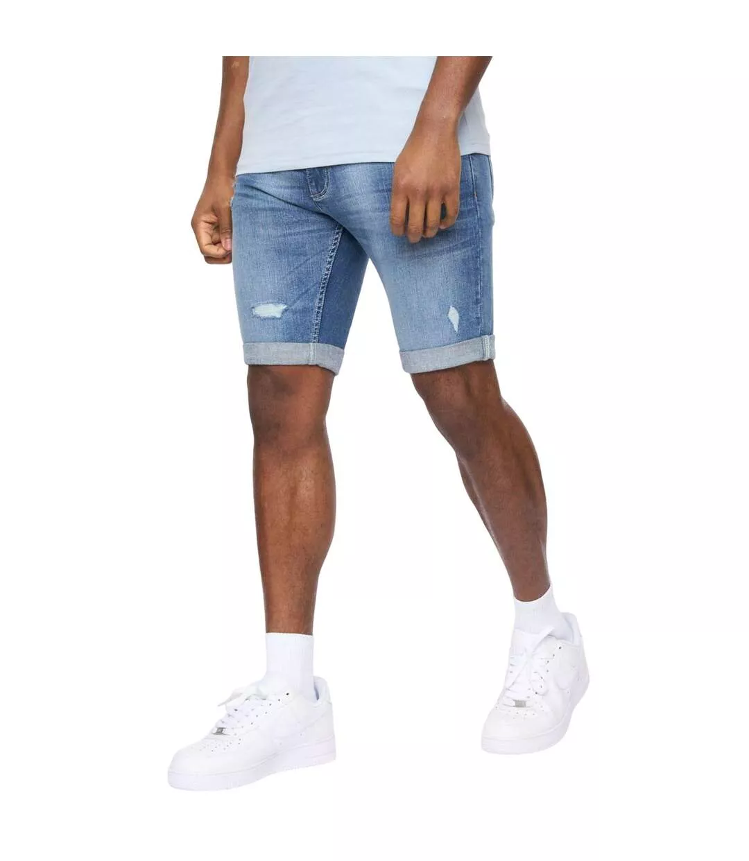 Short Style Griffure Riptrey Abraised Homme Bleu Crosshatch-2