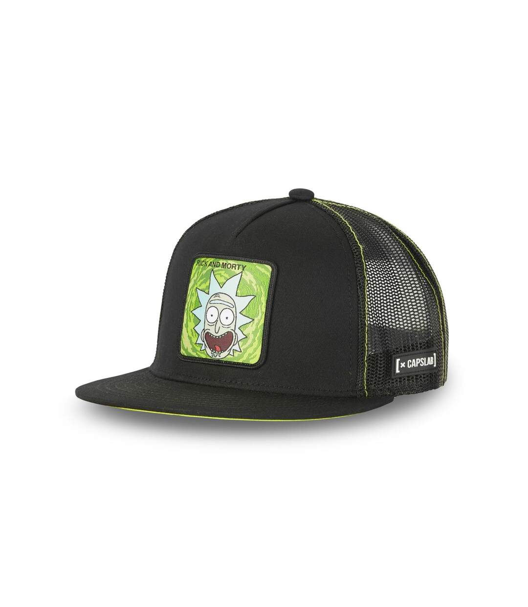 Casquette snapback  visière plate avec filet Rick et Morty Rick Capslab-1