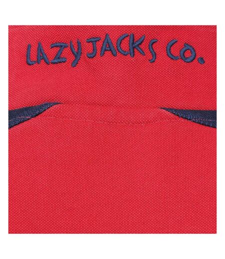 Sweat Motif/style Panneau Contrasté Homme Rouge Lazy Jacks