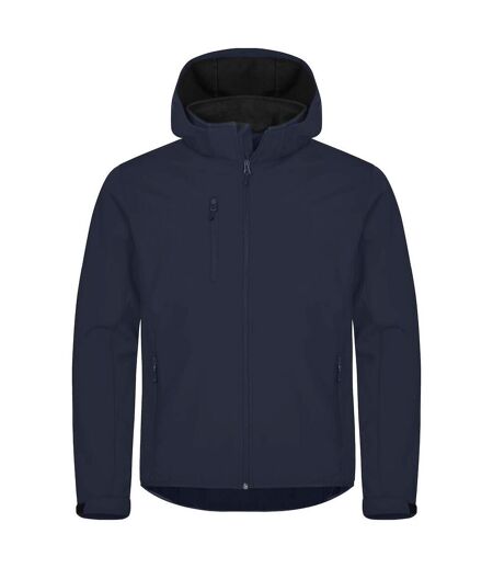 Mens Classic Soft Shell Jacket Navy Blue Clique