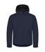 Mens Classic Soft Shell Jacket Navy Blue Clique-1