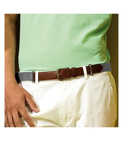 Asquith & Fox Mens Faux Leather And Canvas Belt (Slate) - UTRW6144