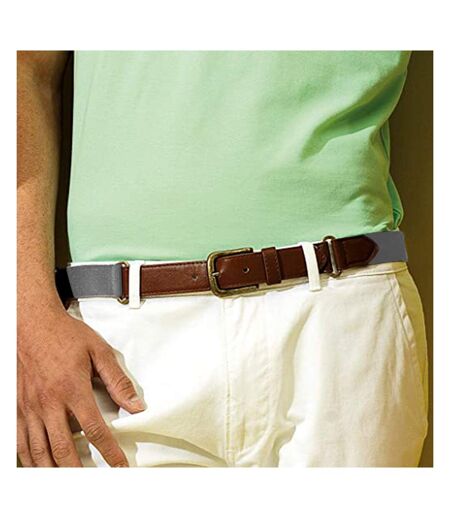 Asquith & Fox Mens Faux Leather And Canvas Belt (Slate) - UTRW6144