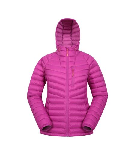Womens/ladies Skyline Extreme Hydrophobic Down Jacket Purple Mountain Warehouse
