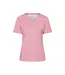 Womens/ladies Contrast Striped Ribbed T-shirt Light Pink Mountain Warehouse-1
