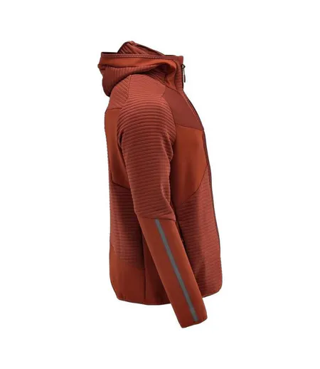 Mens Customised Hooded Fleece Jacket Autumn Red Mascot
