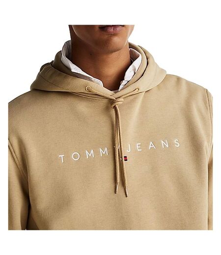 Sweat beige homme tommy hilfiger washed - l