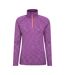 Womens/ladies bend & stretch half zip midlayer berry Mountain Warehouse