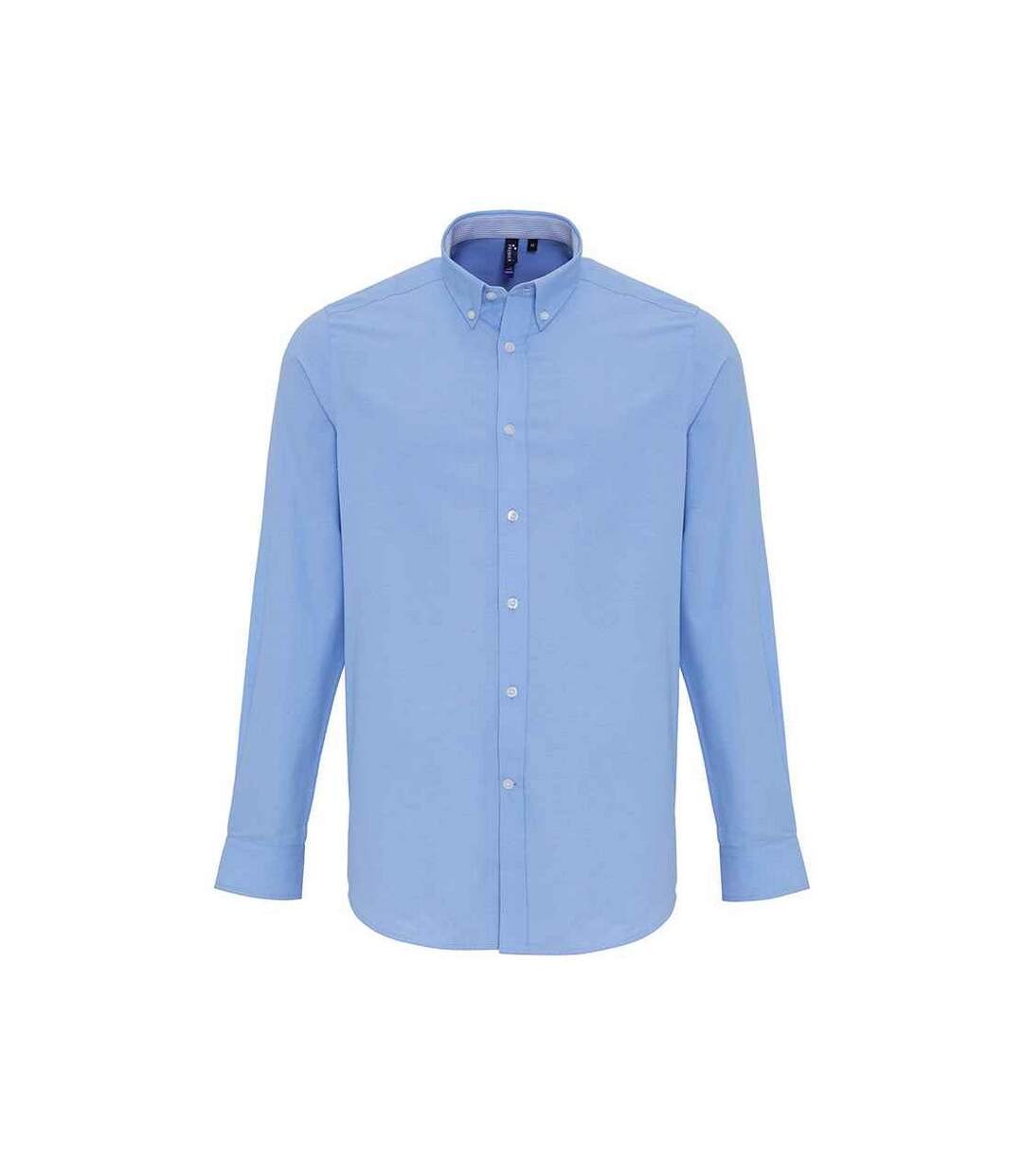 Mens Striped Oxford Long-sleeved Shirt Oxford Blue Premier-1
