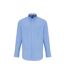Premier Mens Striped Oxford Long-Sleeved Shirt (Oxford Blue) - UTPC6050