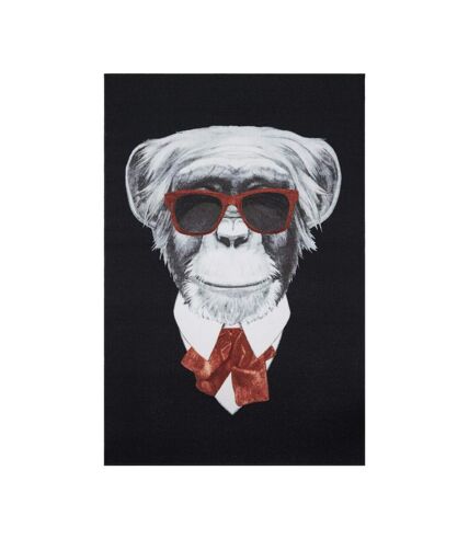 Tapis salon et chambre tissé motif animaux MONKEY KARL