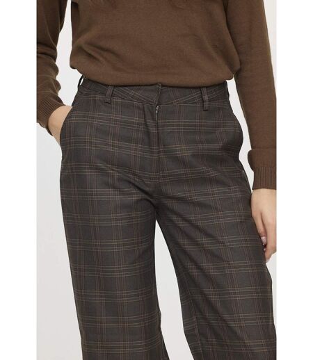 Pantalon JANIS check Dark brown