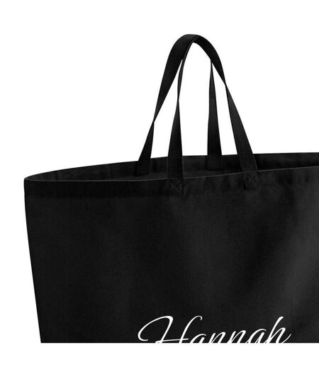 Hannah Cotton Canvas Tote Bag One Size Black Westford Mill