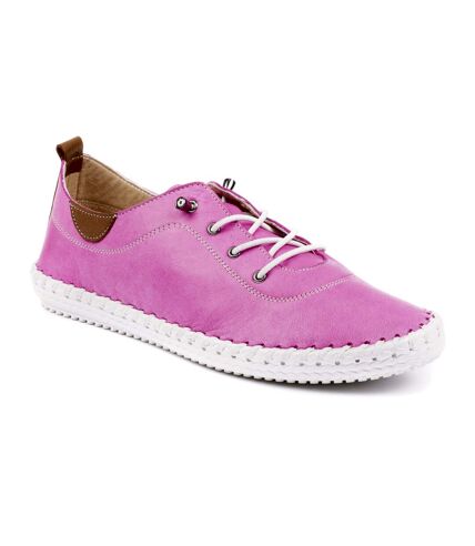 Tennis st ives femme fuchsia / blanc Lunar