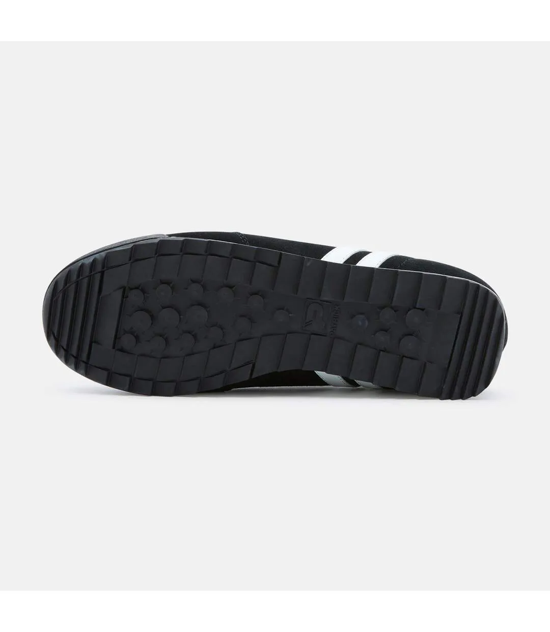 Mens Dijon Suede Running Trainers Black White Patrick-4
