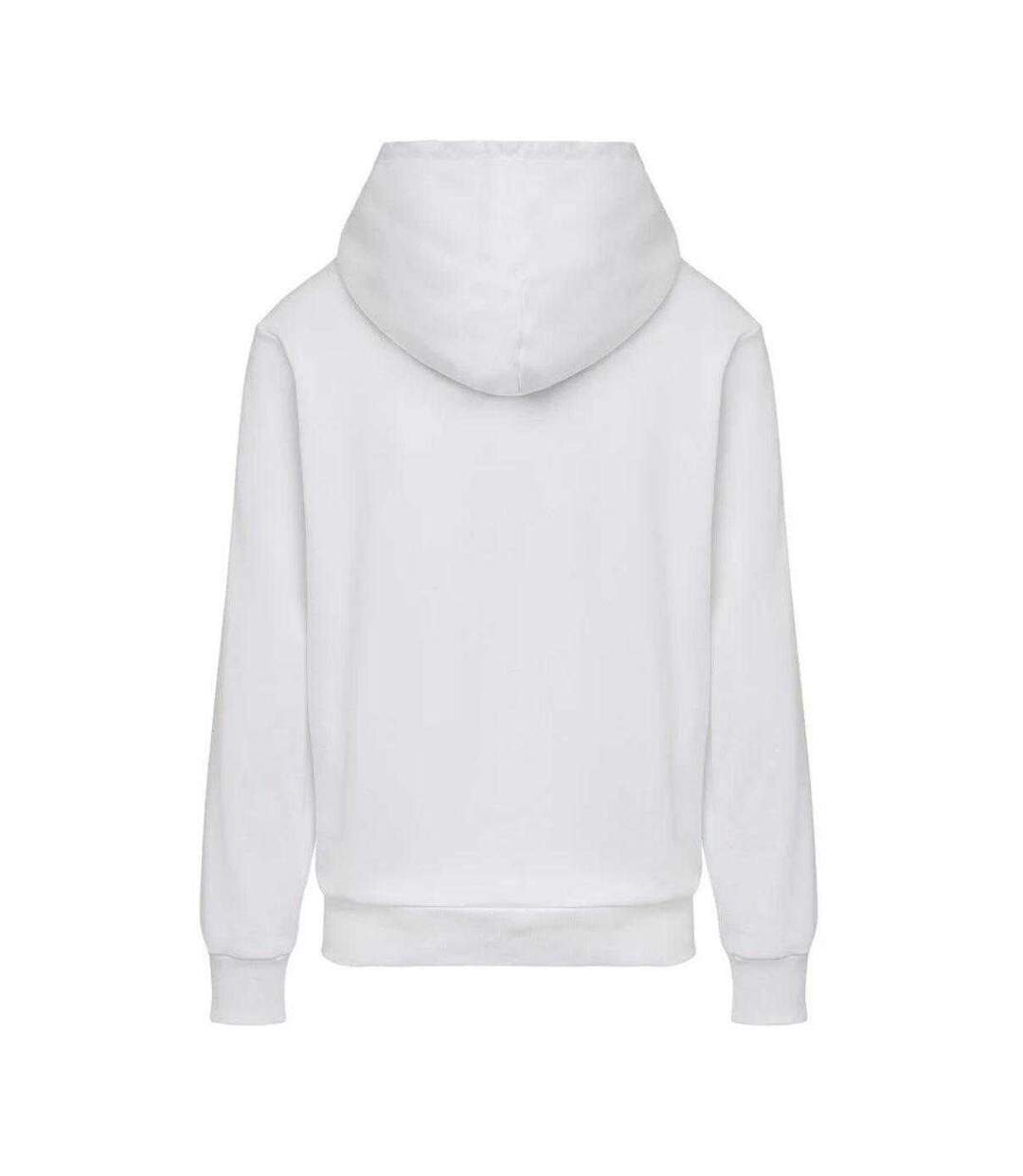 Sweat À Capuche Motif Coupé Homme Blanc Diesel-2